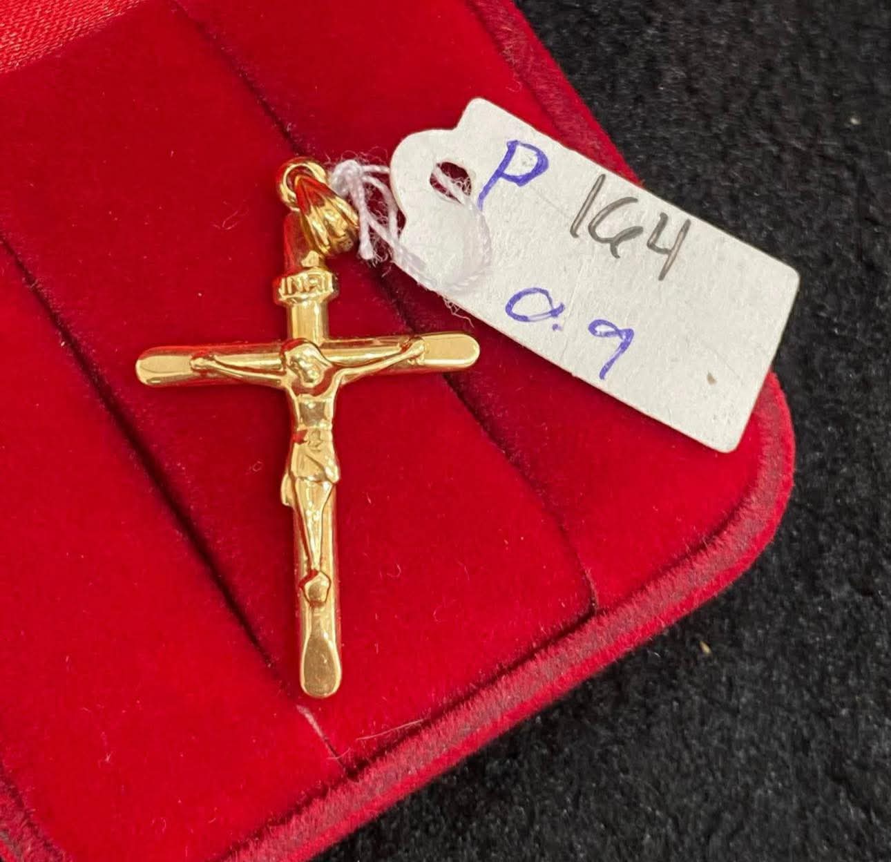 18k cross pendant