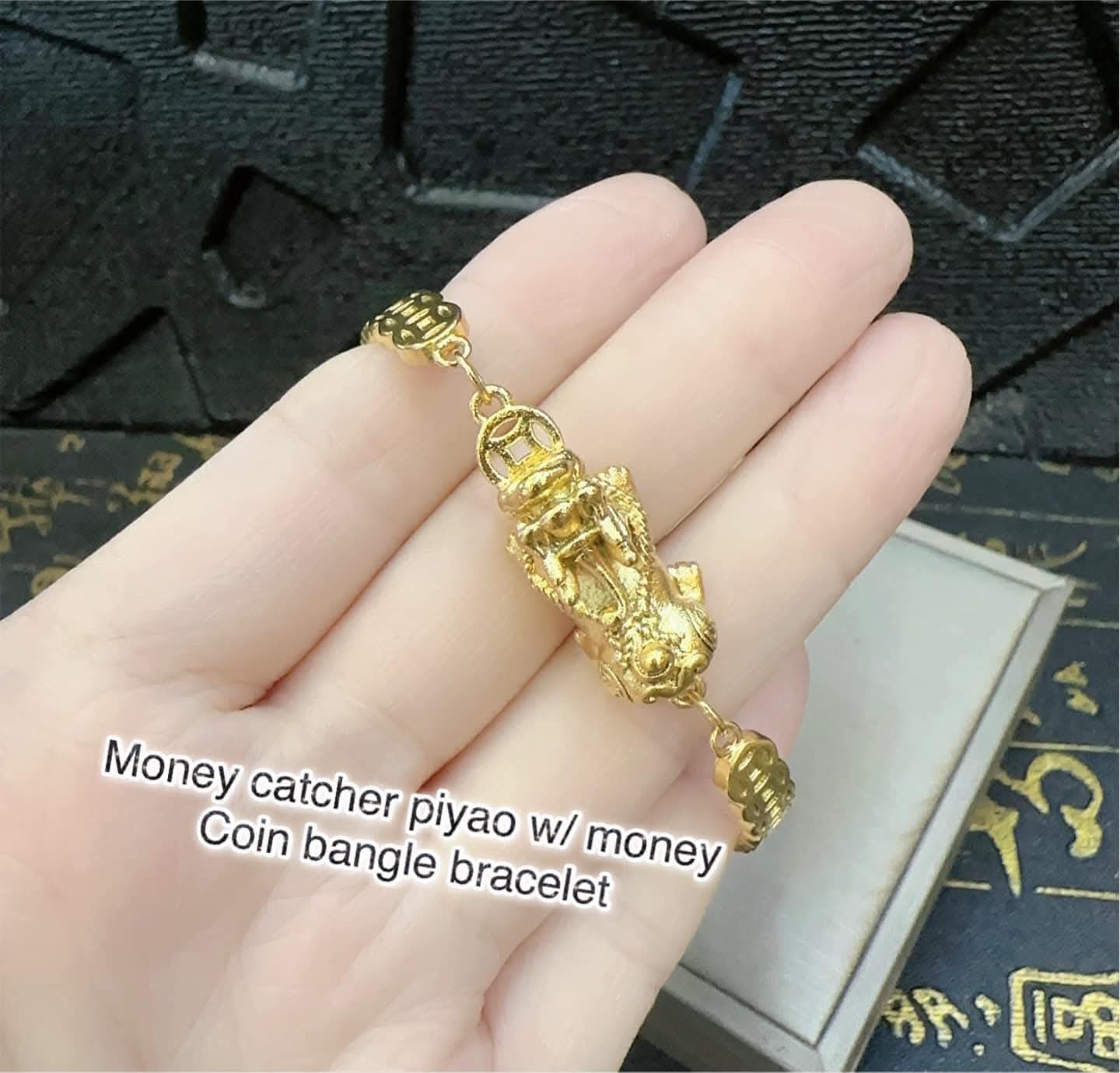Money catcher piyao with coin bangle bracelet