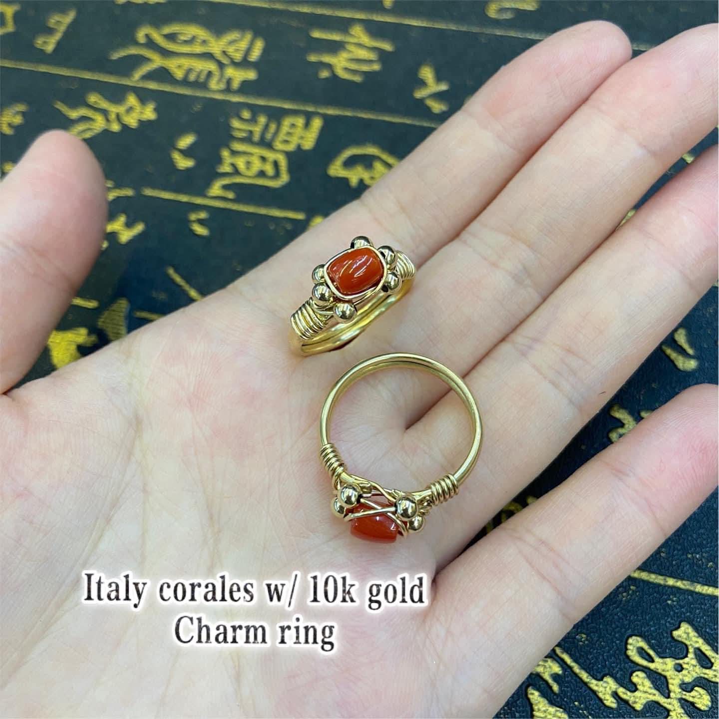 10k Italy gold corales  ring