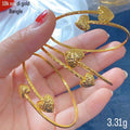 18k saudi gold heart  bangle