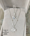 Clover necklace 92.5 pure Italy bracelet  18 inches