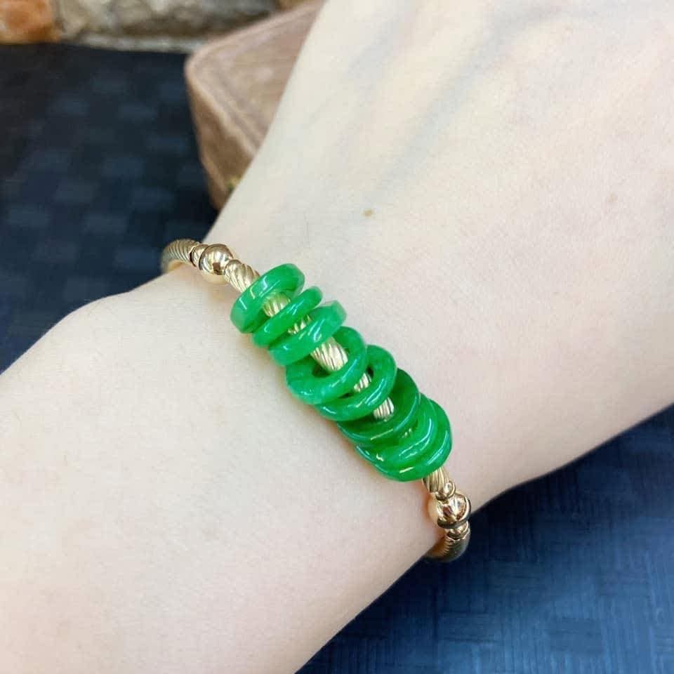 10k money ring infinity jade bracelet