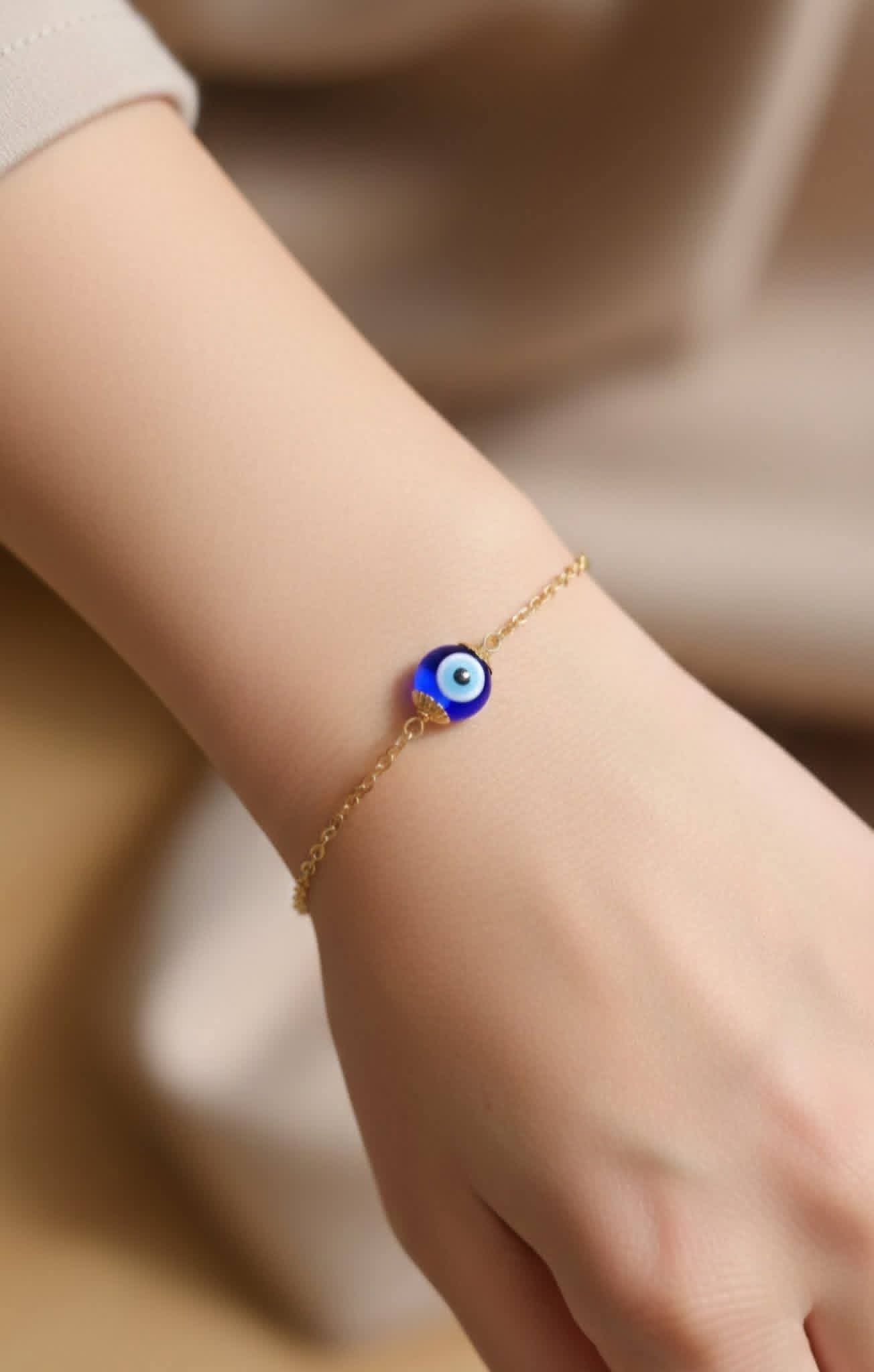 10k gold evil eye bracelet