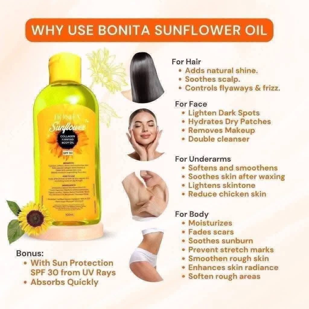 BONITA SUNFLOWER OIL YELLOW WITH SPF30