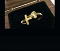 18k saudi gold ring cross and heart design
