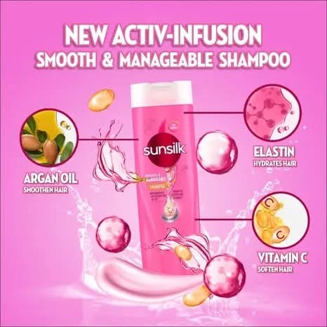 Sunsilk Smooth and Manageable Shampoo Pink