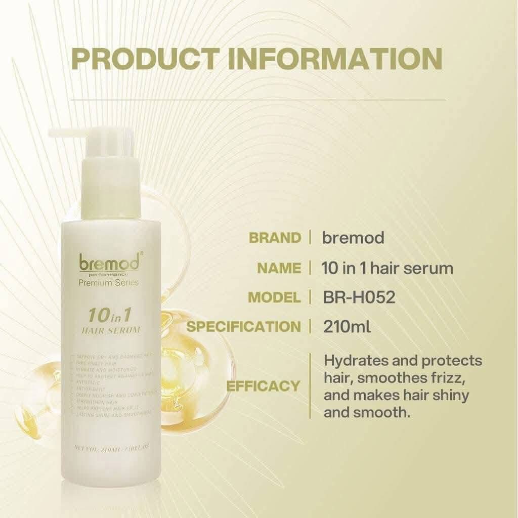 BREMOD 10 IN 1 HAIR CREAM SERUM

Napakaganda nito sa buhok, ilalagay mo sya pag katapos mong maligo Hindi ka na mahihirapan mag suklay kahit kamay pa Ang gamitin mo. 

IMPROVE DRY & DAMAGE HAIR
TAME FRIZZY HAIR 
HELP TO PROTECT AGAINST UV RAYS
