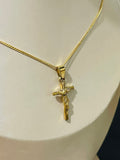 14k Gold Filled Cross necklace  18 inches