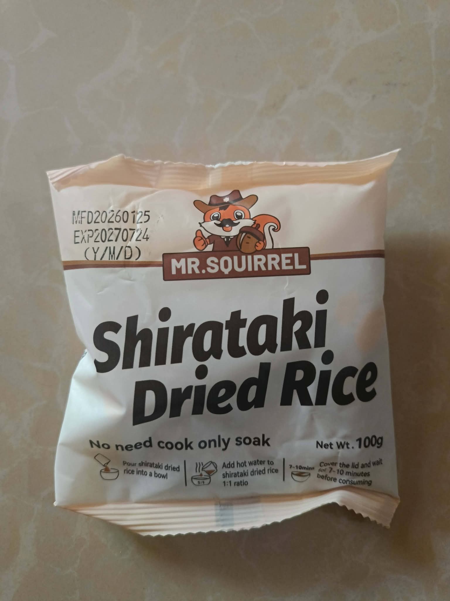 Mr. SQUIRREL Shirataki Dried Rice