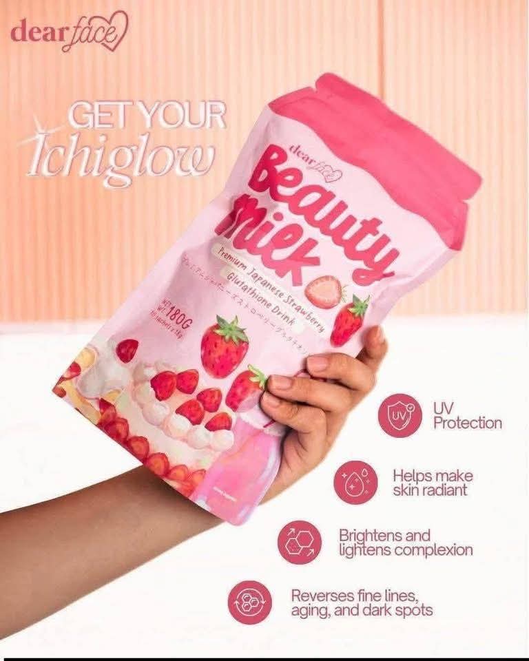 Beauty Milk Strawberry Flavor = quick glow from within kahit pagod na sa life