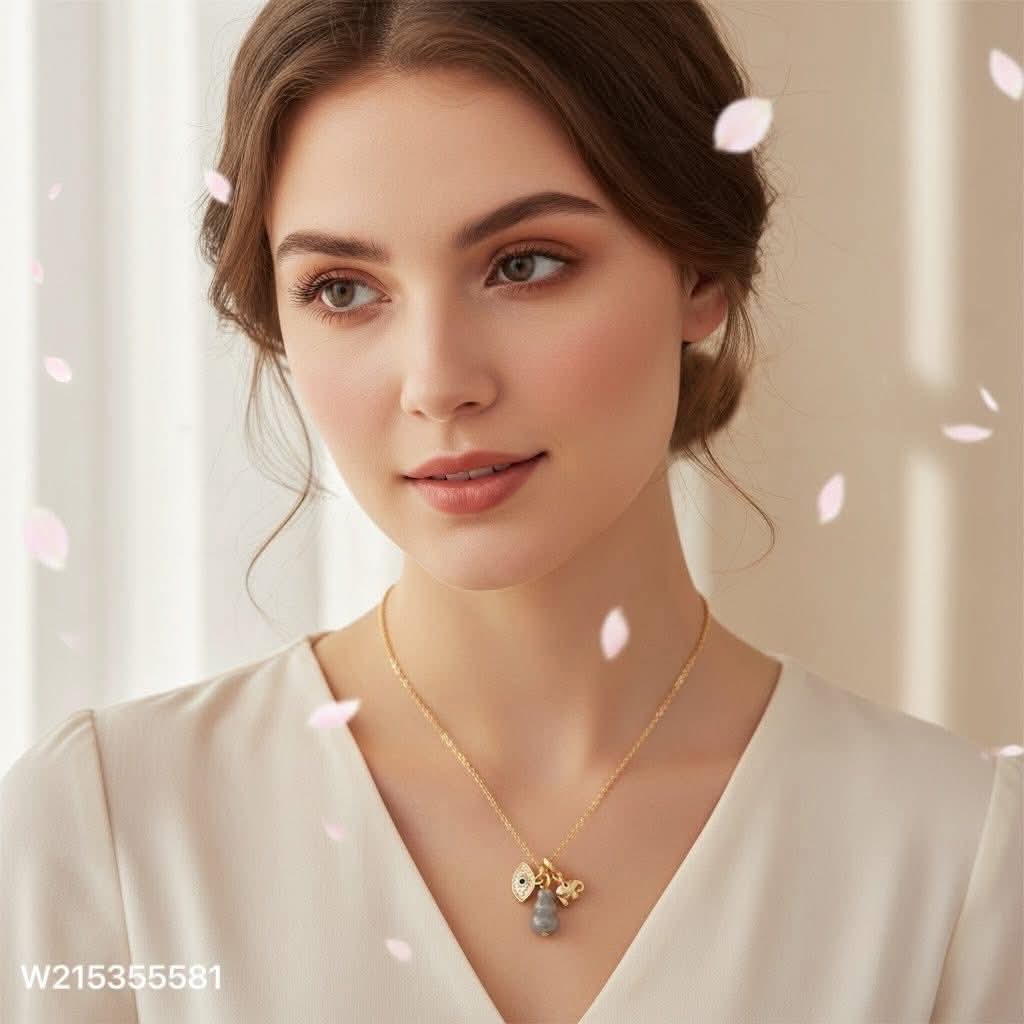Anti illness and anti bad luck

Stainless gold necklace