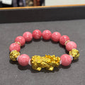 10K piyao Gold — XL 
Pink tourmaline stone bracelet