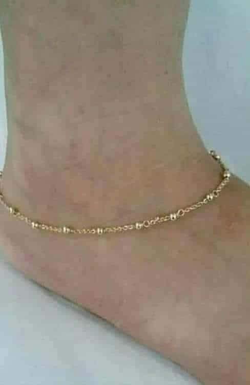 10k Us gold anklet