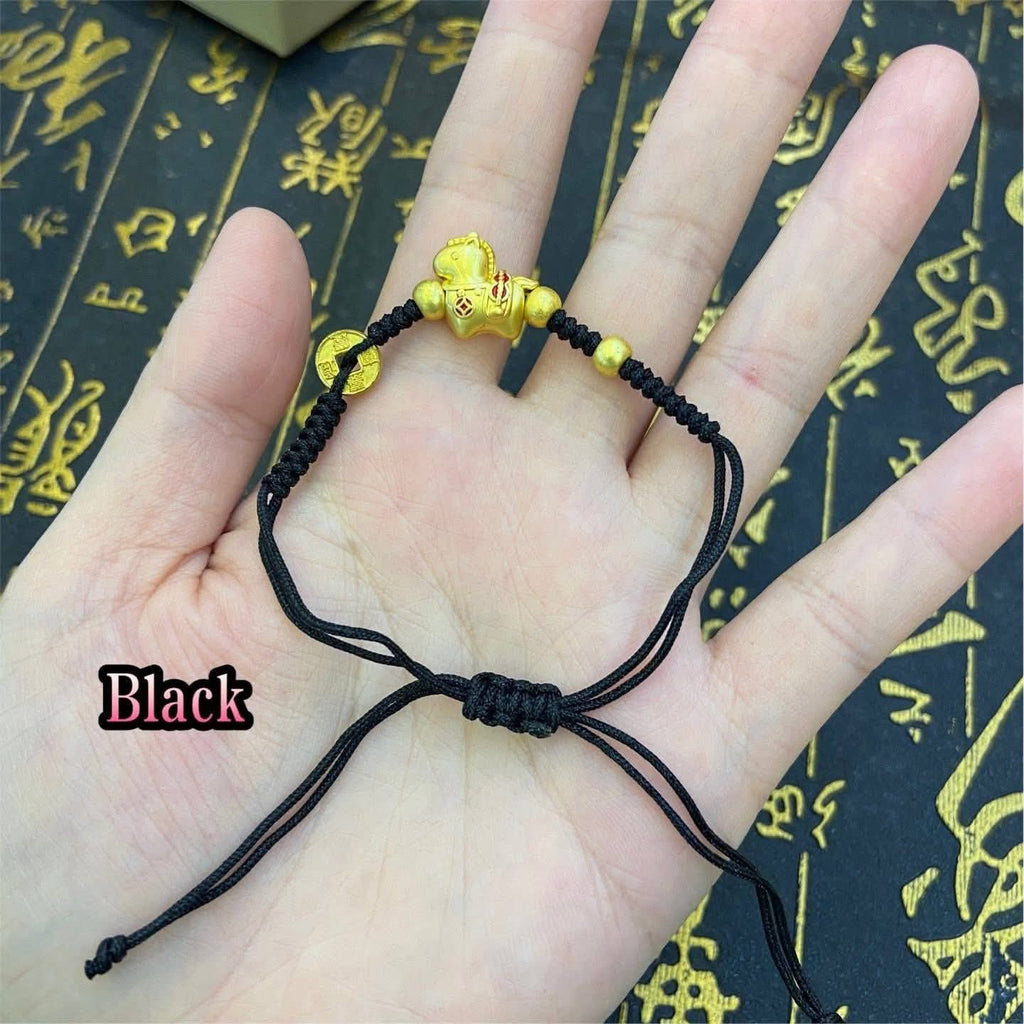 Black horse string lucky charm