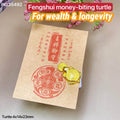 fengshui money-biting turtle mini charms for wealth and longevity