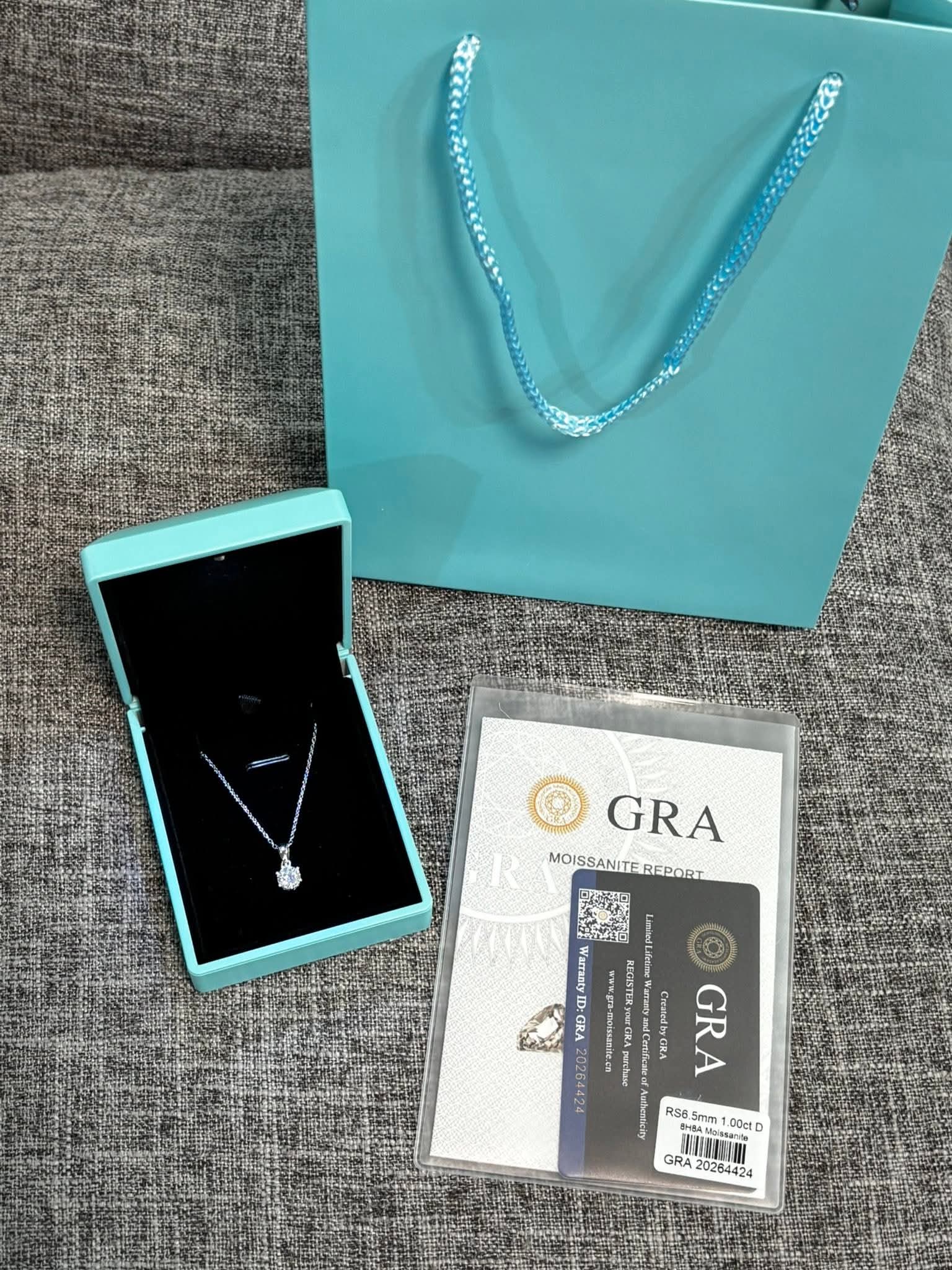Authentic Moissanite Diamond Necklace