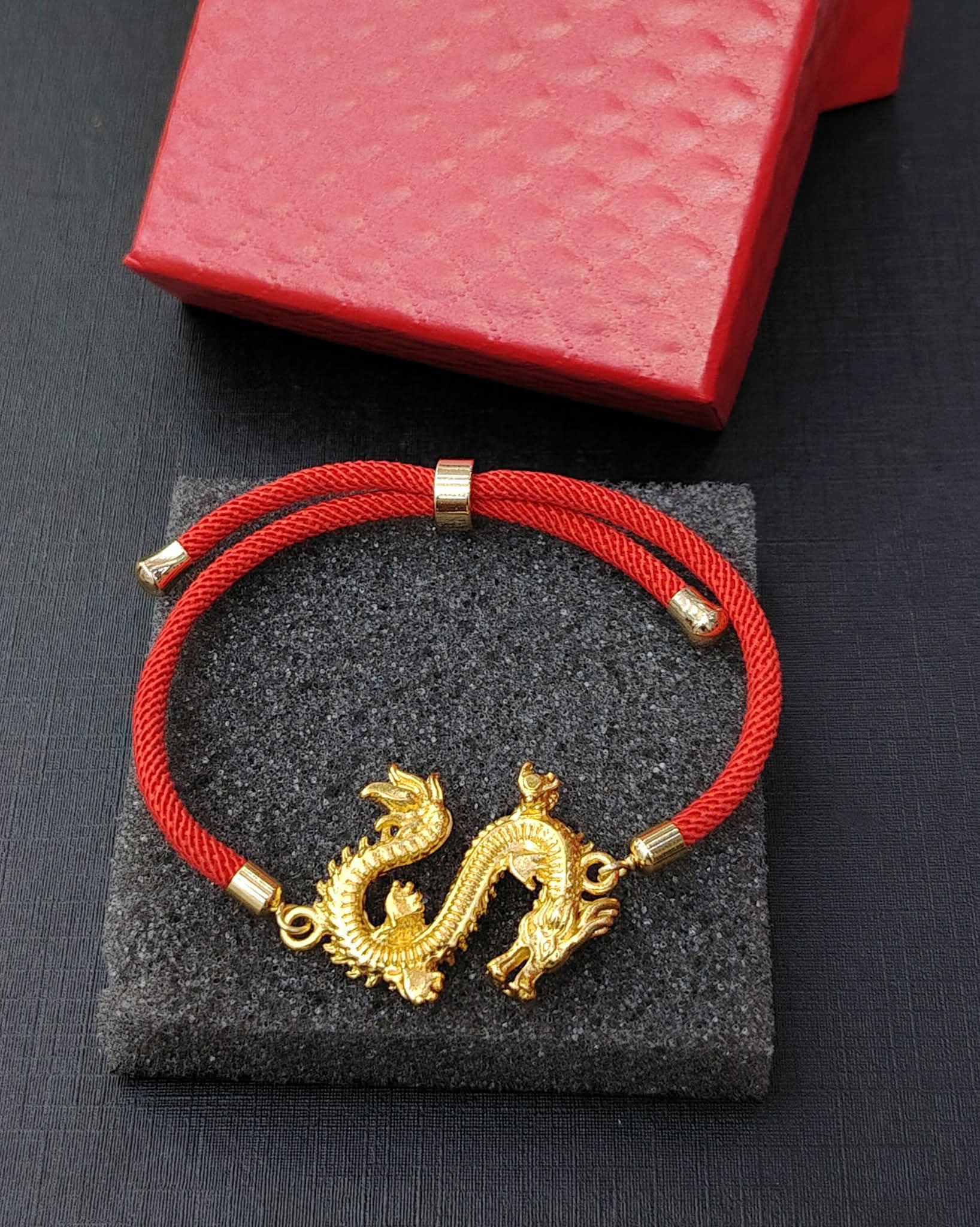 Dragon red  string bracelet